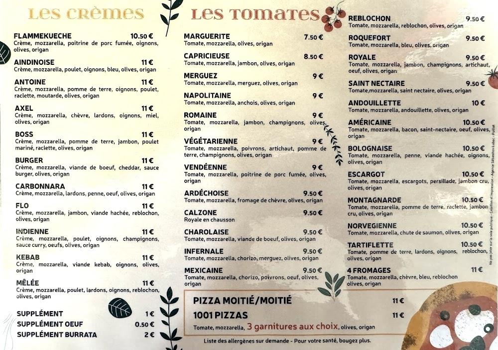 Aux Mille Et Une Pizzas - Menu Image 1